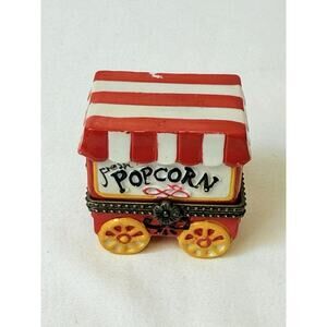 Fresh Popcorn Cart Trinket Box With Trinket